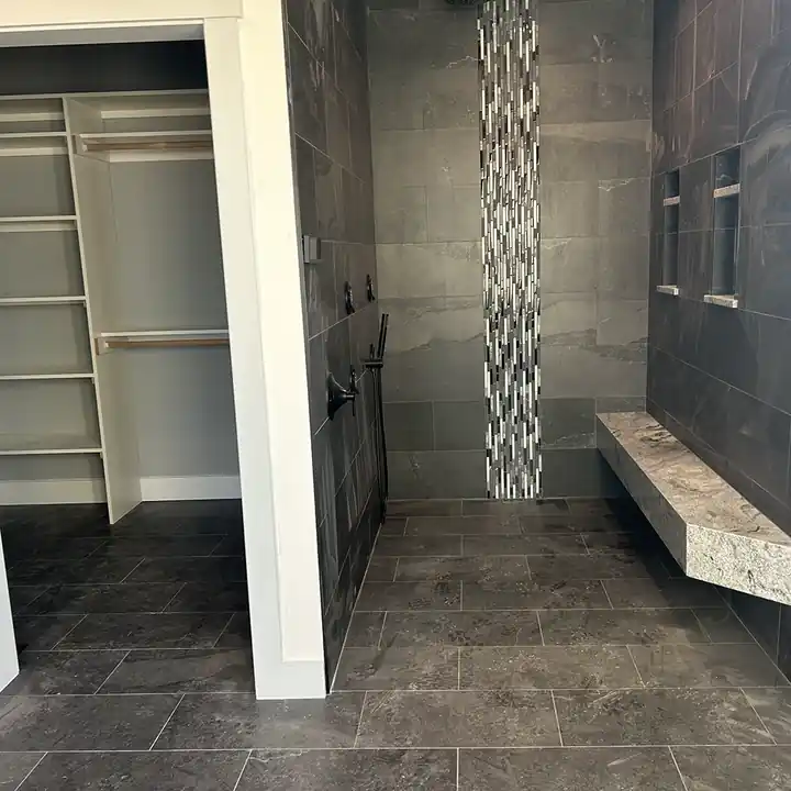 The same walk-in shower from another angle